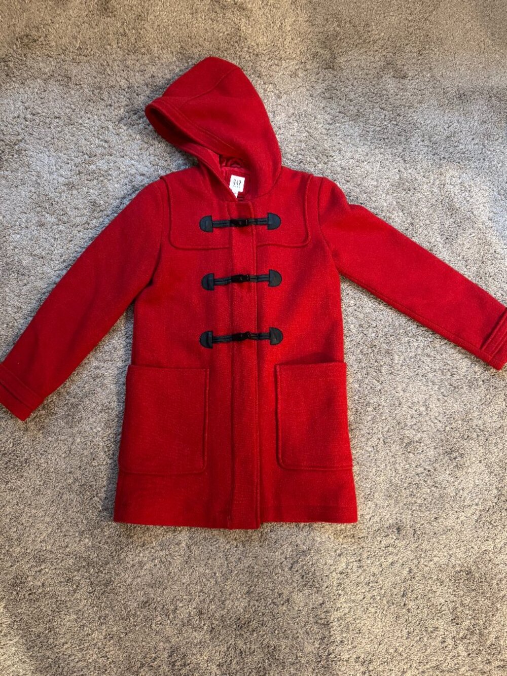 GAP Girls Red Pea Coat